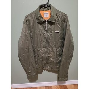 Napapijri Khaki Green Windbreaker Hiking Jacket Men's Large Read Description